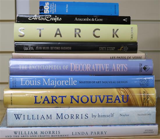 A quantity of reference books relating to art movements including Art Nouveau, Arts and Crafts, etc.